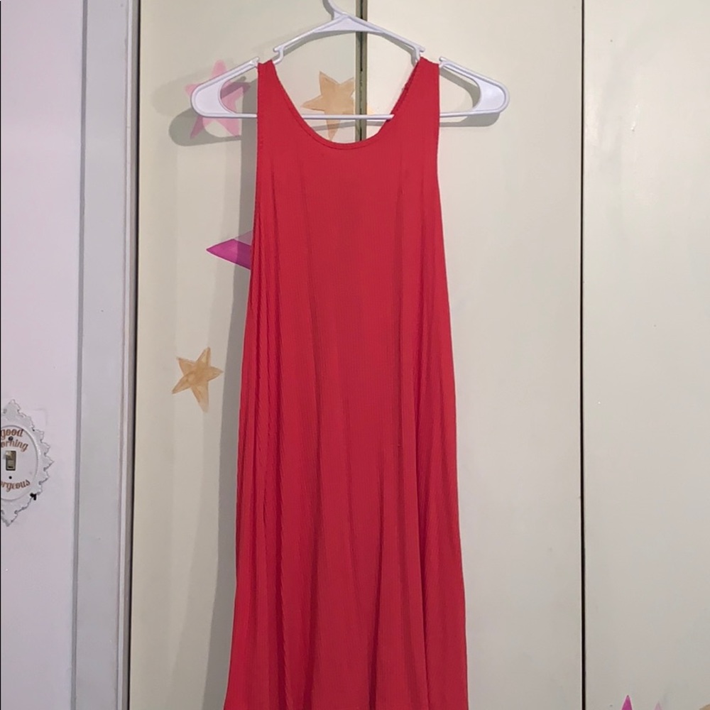 coral tank top dress